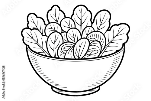 A bowl of fresh spinach salad.
