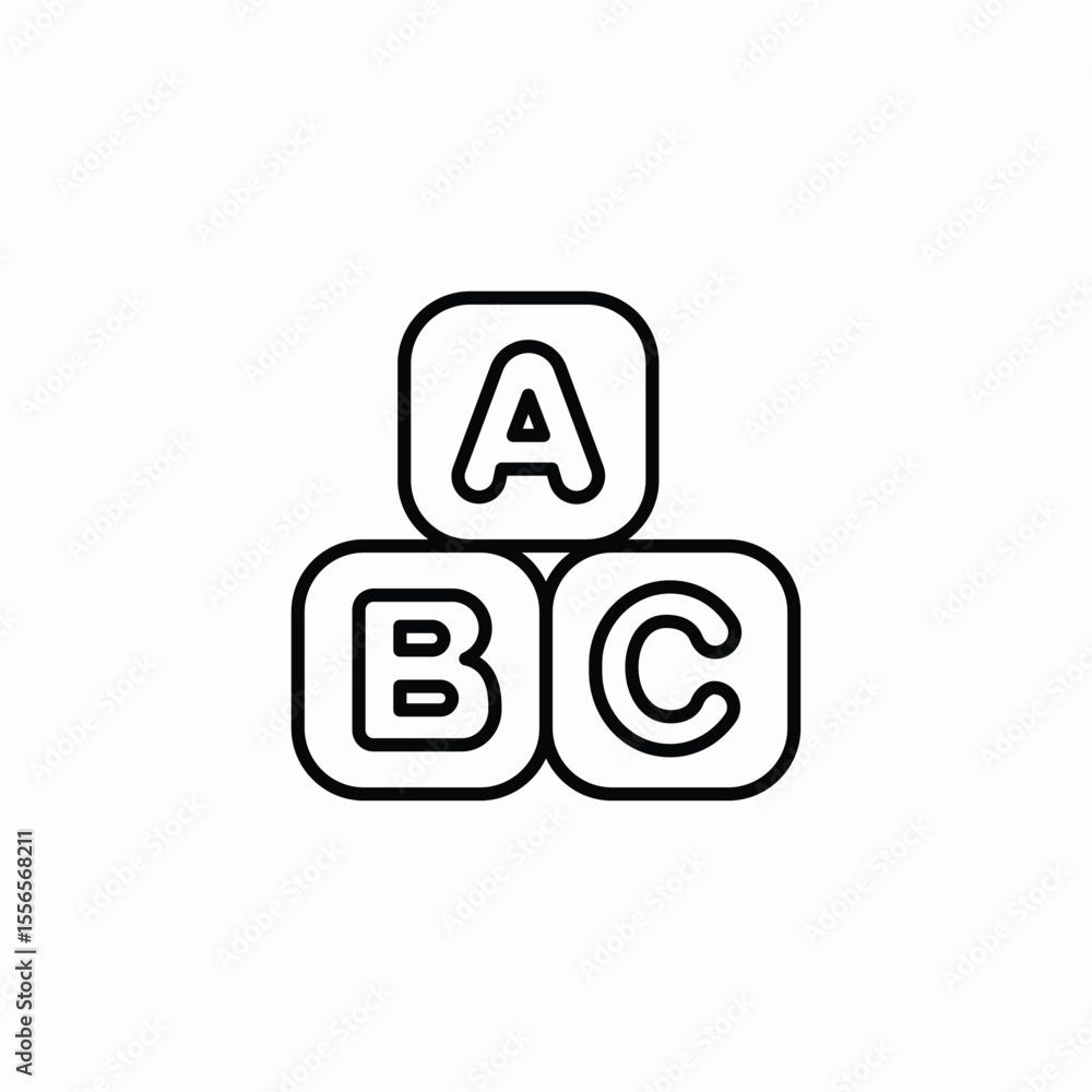 Tableau sur toile letter order icon sign vector