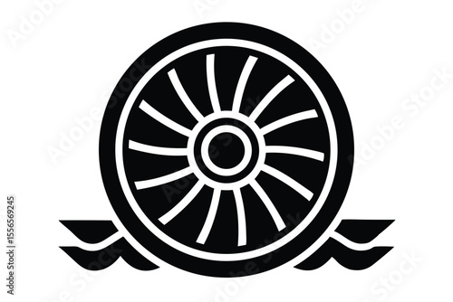 water turbine vector icon