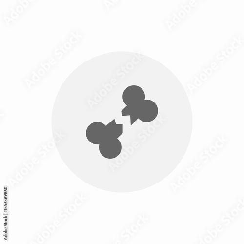 bone crack icon sign vector