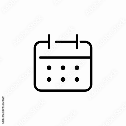 calendar spiral dates icon sign vector