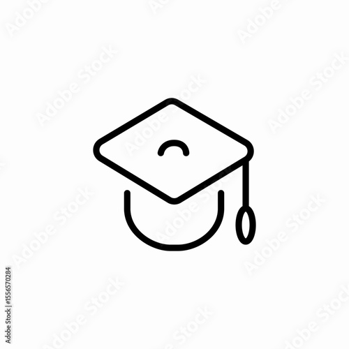 college hat icon sign vector