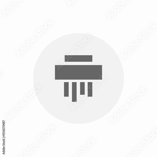 destroy paper icon sign vector
