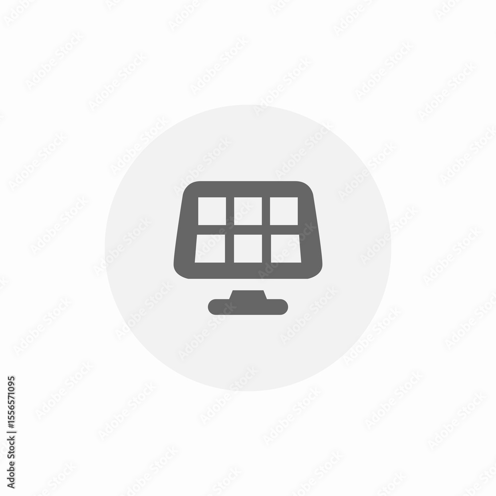 Fototapeta premium panel solar icon sign vector