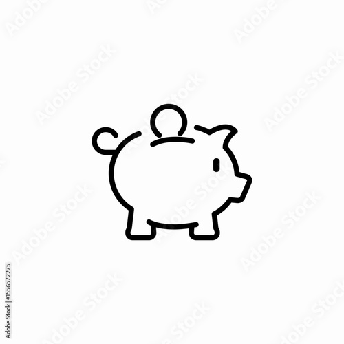 piggy bank savings icon sign vector