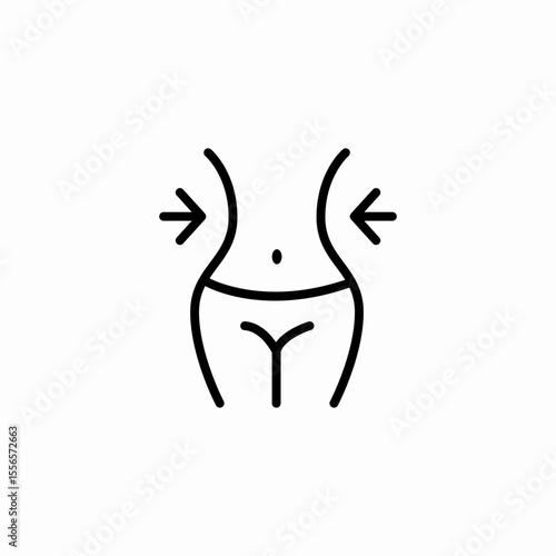 waist thinning icon sign vector