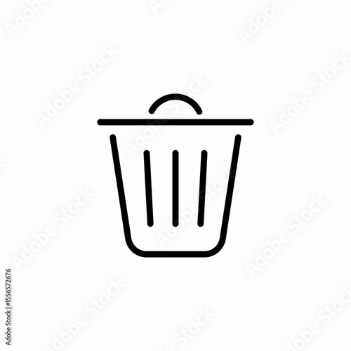waste can icon sign vector