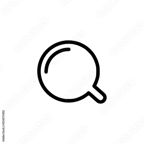 Simple outline icon of a magnifying glass for search concept  