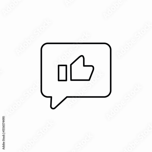 thumbs up message icon sign vector