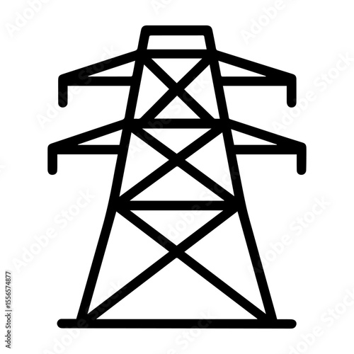 Vector icon power line on white background
Vector icon electricity