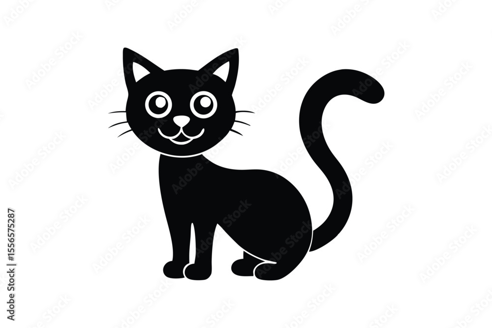 funny cat vector icon funny cat vector icon