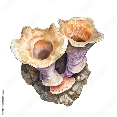 watercolor vector of Troglobites Organisms Adapted To Cave Life, isolated on a white background.