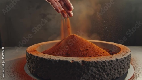 dark red curry in rustic bowl with spices