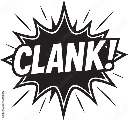 Clank! Comic Book Sound Effect Illustration