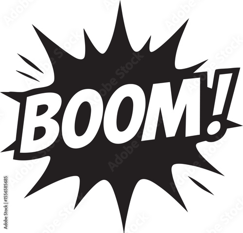 Dynamic Comic Book Boom! Explosion Graphic Design Element