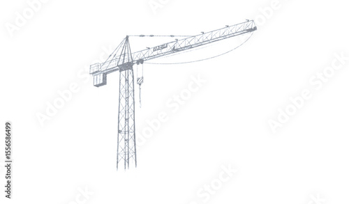 Building crane sketch