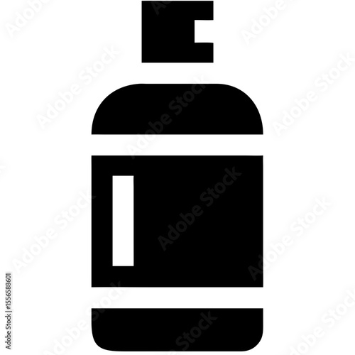 Black toner bottle icon for beauty and cosmetology