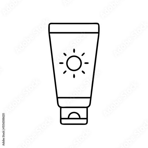 Sunscreen tube icon representing beauty and skincare