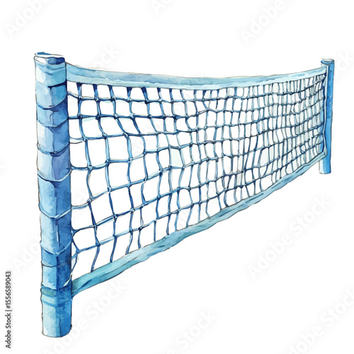 watercolor of Tennis Net, vector, isolated on a white background.