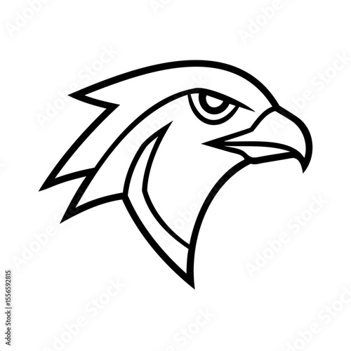 falcon head vector illustration