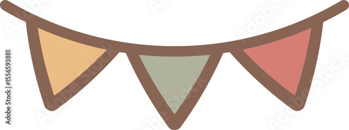 Pastel Color Garland Decoration Illustration