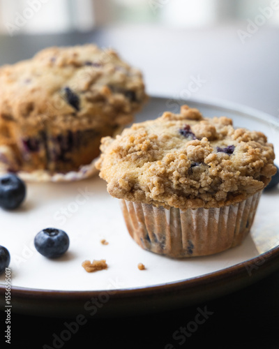 Blueberry crumble muffins