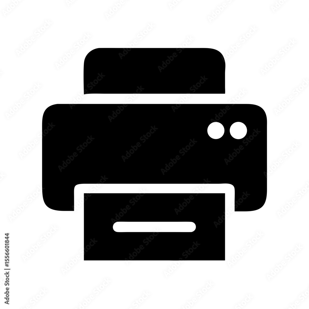 Black Solid Printer Icon, Office Equipment, Document Printing Symbol
Black Solid Printer Icon, Office Equipment, Document Printing Symbol