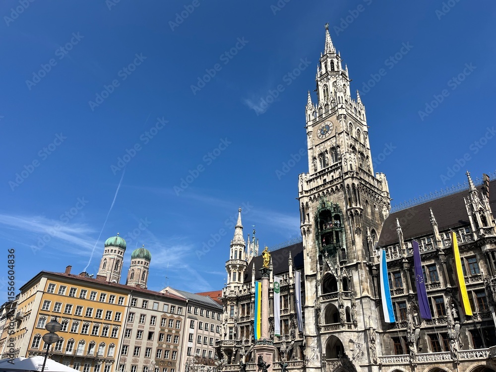 Fototapeta premium Marienplatz in München, Bavaria, Germany