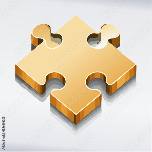 A jigsaw puzzle piece with fitting edges
