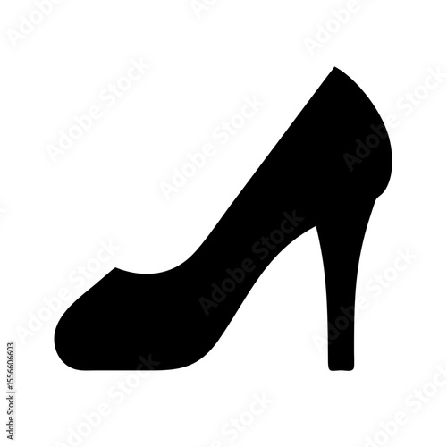 Stylish black high heels on a white background for fashion footwear concept