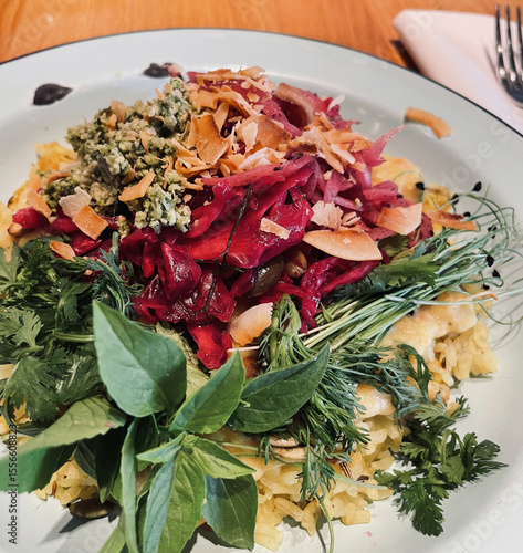Colorful Vegan Curry Plate