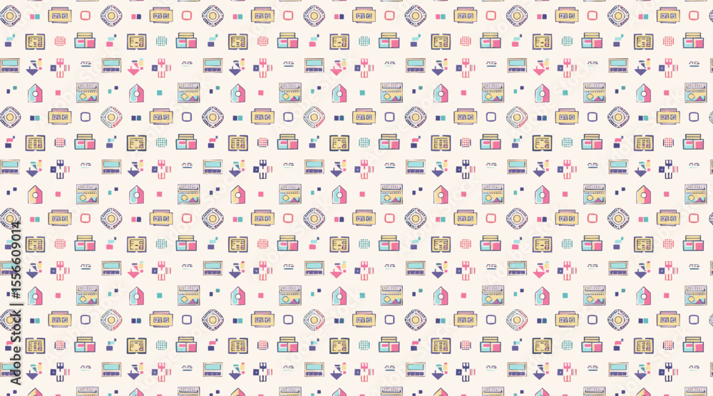 Fototapeta premium Clean Business & Finance Seamless Pattern
