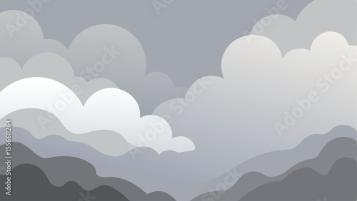 Abstract cloudscape illustration with soft gradients suitable for digital design projects