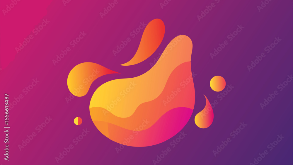Obraz premium Abstract fluid shape gradient design with bright colors suitable for backgrounds