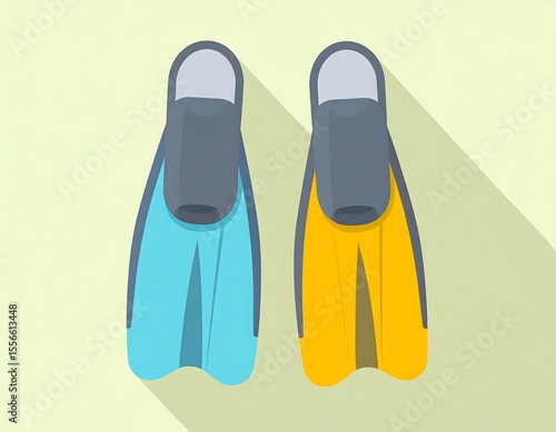 Pair of colorful flippers