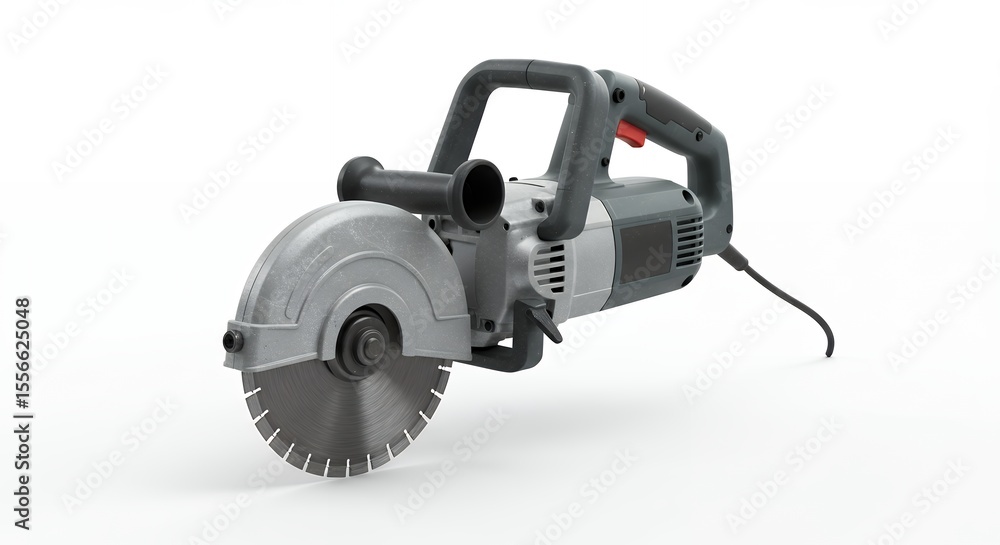 Power saw against white background Power saw against white background