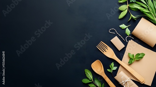 Eco Friendly Utensils and Packaging Mockup