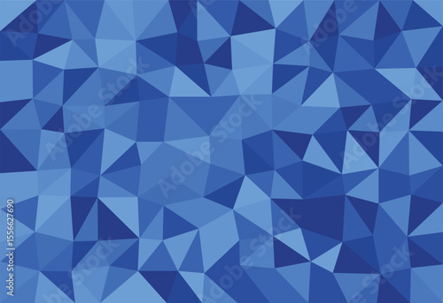 Blue abstract polygonal background. Geometric origami style with gradient