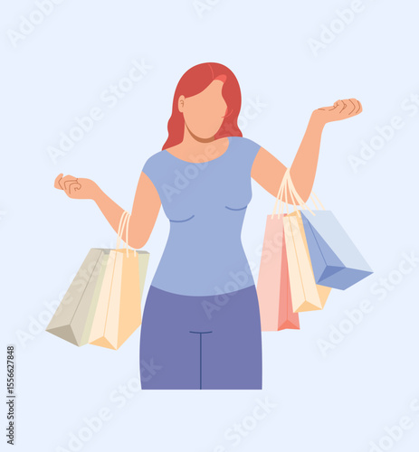 woman with shopping bags