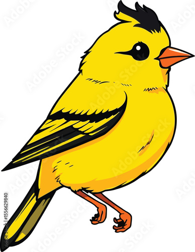 Cute cartoon a illustrator vector canary