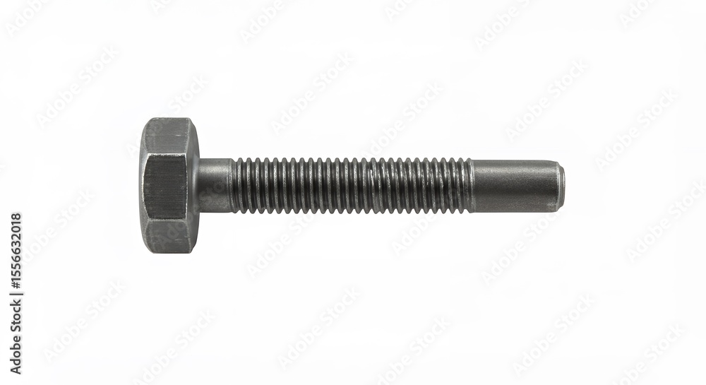 Dark gray bolt and nut isolated on white Dark gray bolt and nut isolated on white