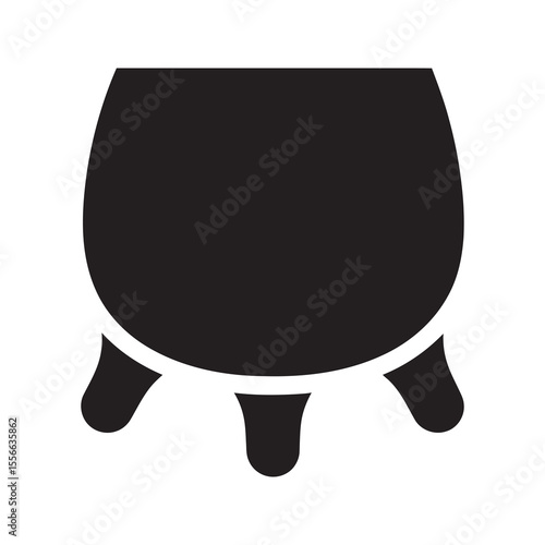 Cow udder symbol fresh milk dairy product farming agriculture cattle livestock natural beverage healthy milking process organic food source vector icon solid glyph