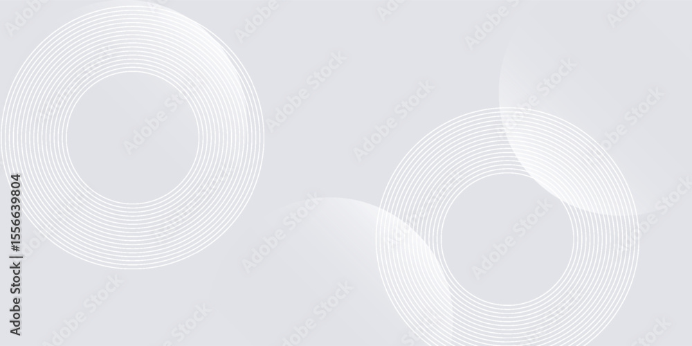 Fototapeta premium White geometric abstract background overlap layer on bright space with lines effect decoration., vector illustration