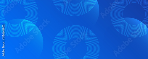 Abstract blue circle background with subtle blue gradient. Featuring geometric patterns, ideal for modern designs, digital projects, banners and creative visual presentations.