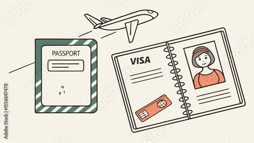 Passport and visa application for international travel.