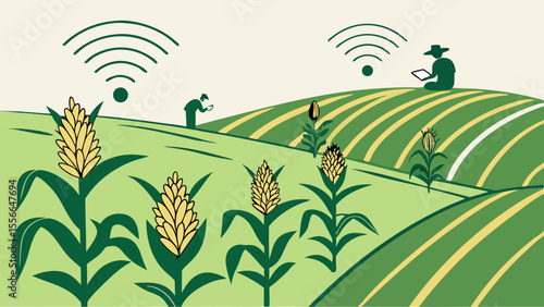 Modern Farming Techniques with Wireless Technology in Agricultural Fields.