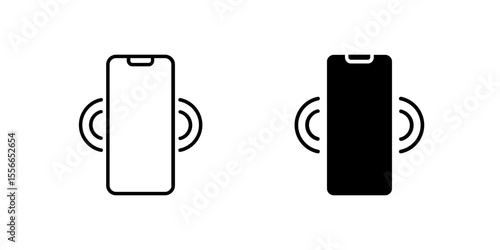 Icons of two ringing phones for communication and calls. Represent ring and contact.