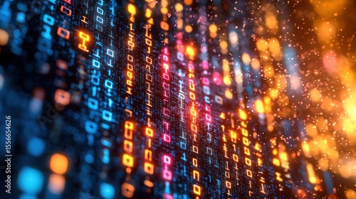 Wallpaper Mural Bright colorful abstract digital code matrix Torontodigital.ca