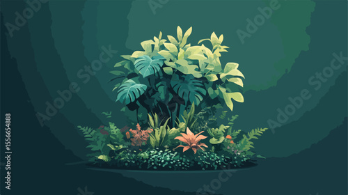Financial Growth Flat Vector Illustration Centered