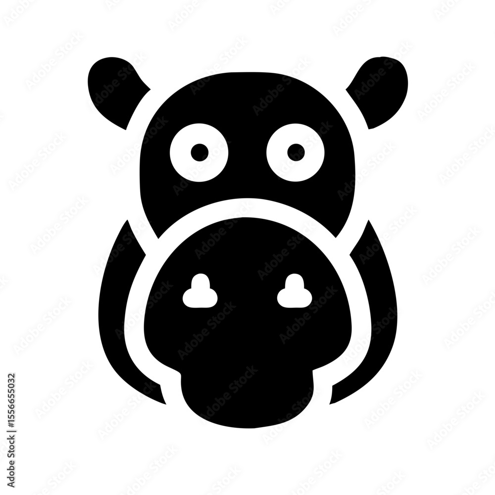 Fototapeta premium hippopotamus icon